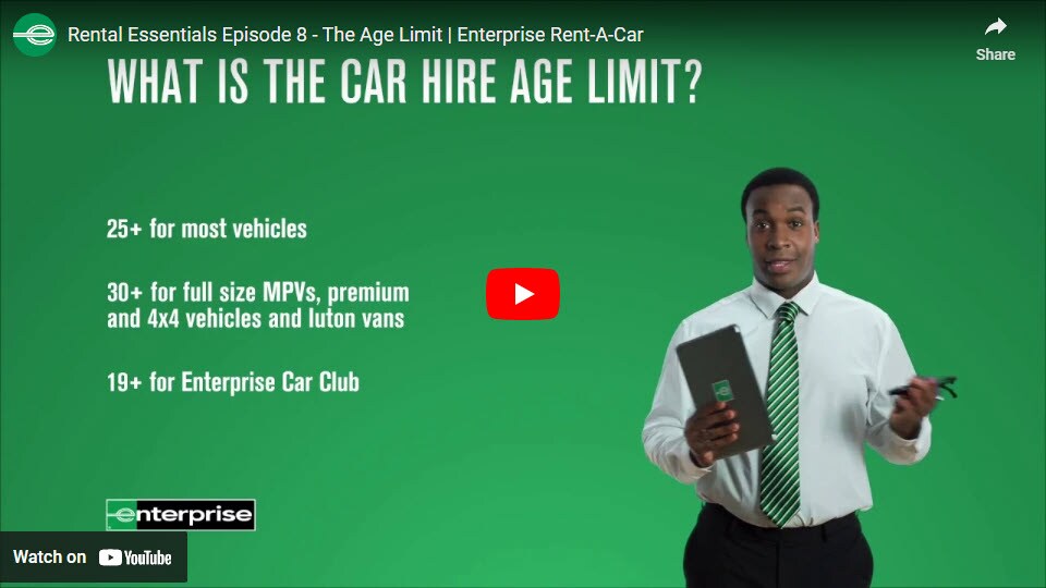 How old do you have to be to rent a car? Enterprise RentACar